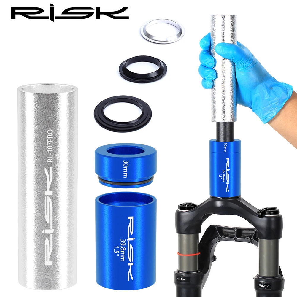 

RISK Bicycle Front Fork Crown Installation Tool Practical Anti-slip Bike Crown Race Setting Installation Tool Repairing Supplies