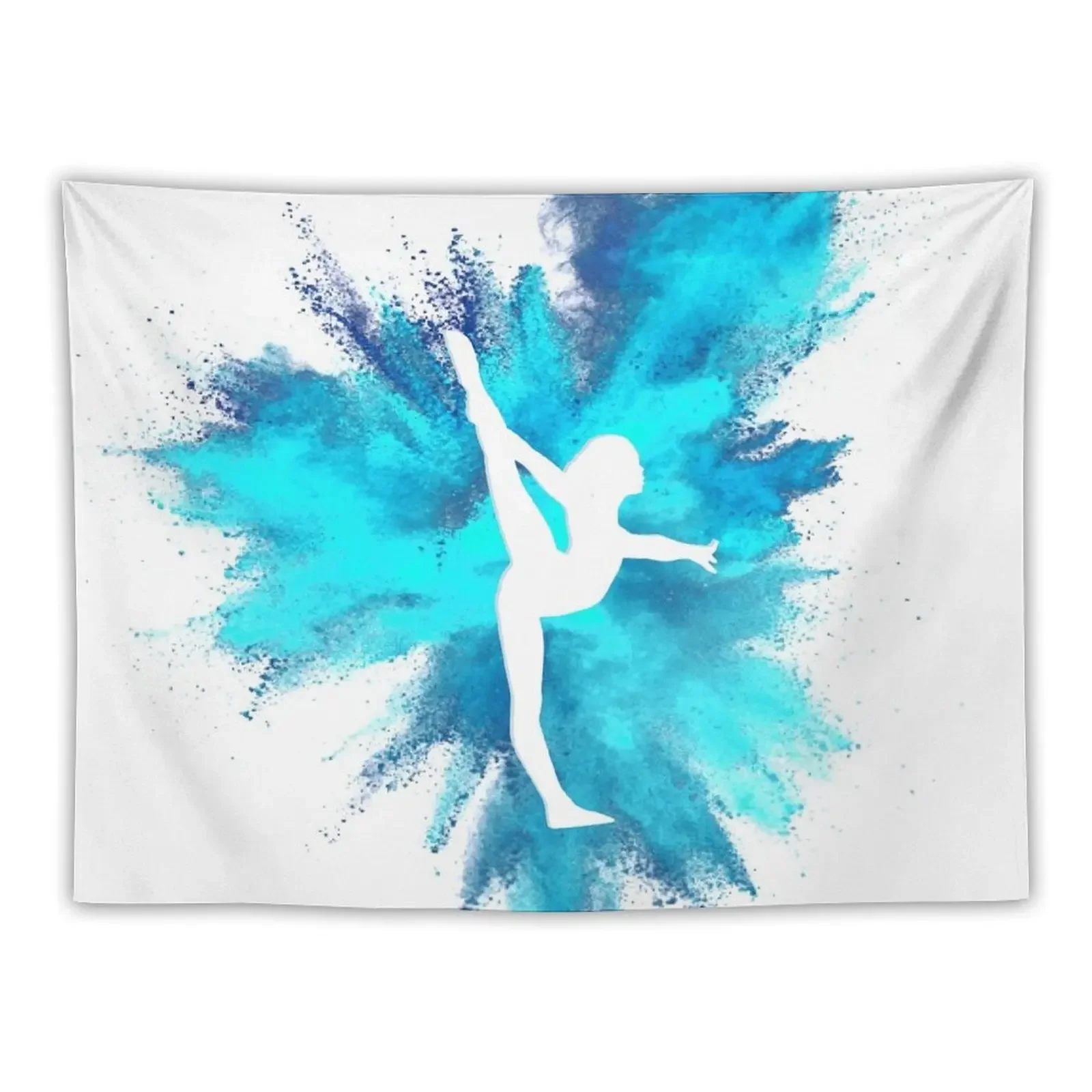 

Gymnast Silhouette - Blue Explosion Tapestry Decoration Wall Aesthetic Decoration Tapestry