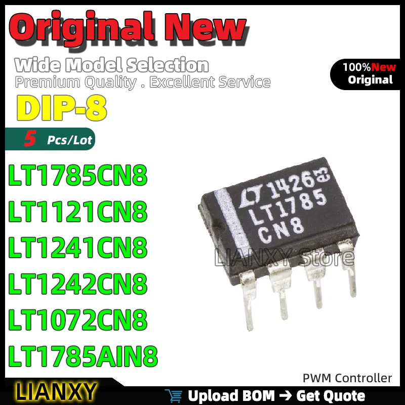 5pcs DIP-8 LT1785CN8 LT1121CN8 LT1241CN8 LT1242CN8 LT1072CN8 LT1785AIN8 PWM Controller New Original
