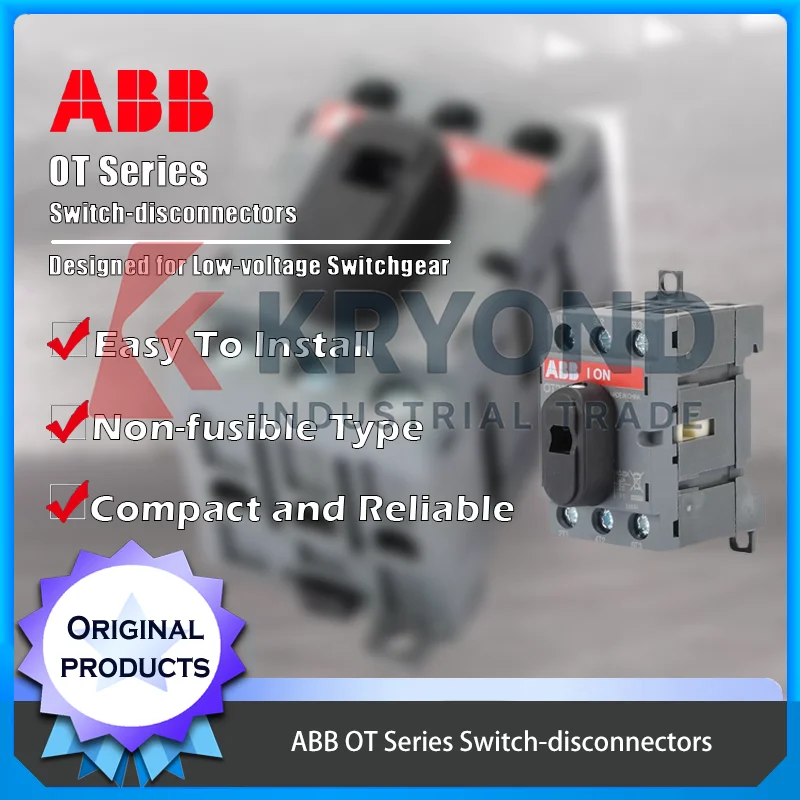ABB OT16F3 3 Pole 16A OT Series Isolator مفتاح فصل أمان مدمج للوحة التحكم وعزل الطاقة الصناعية #1