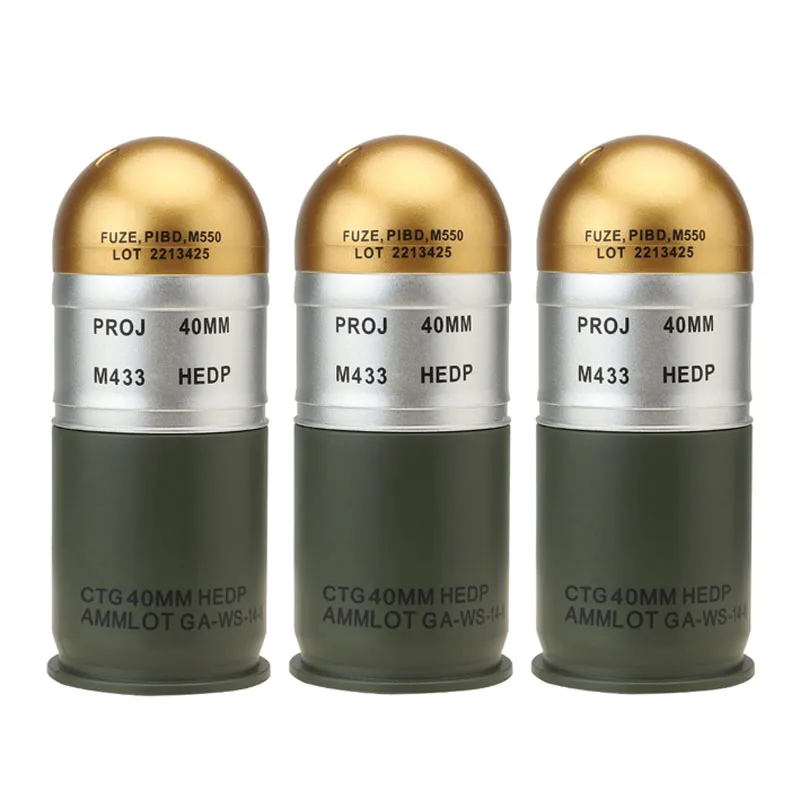 Tactical M433 HEDP 40mm Dummy Grenade Model Safety Case   Fan Toy Collection Gift Mini Storage Box