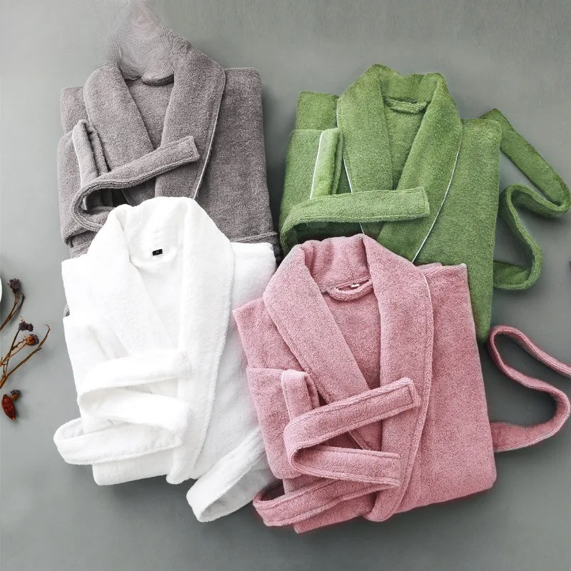 

Унисекс-халат из плотного хлопкового махрового полотна, супервпитывающий, зимний, для спа-процедур, в стиле 5-звездочного отеля