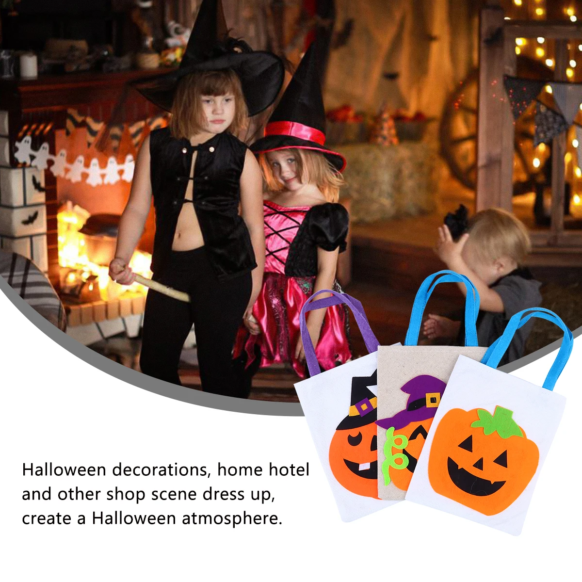 

Halloween Pumpkin Candy Storage Hand Bag Storage Bag Great Halloween Supplies for Parties Fashionable Safe High Quality