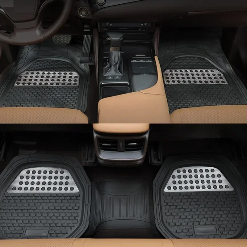 All Season Universal Rubber Auto Floor Mats Car Waterproof Carpet Mats Vehicles Interior Floor Protective mats For Automobiles