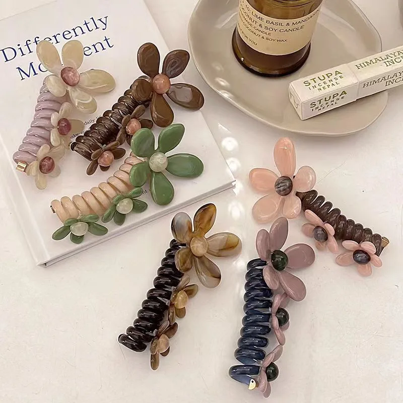 Pearl Flower Bubble Braid Phone Line Hairband Head Rope Female 2024 New High end Ins Straight Braid Artifact — zdjęcie 7