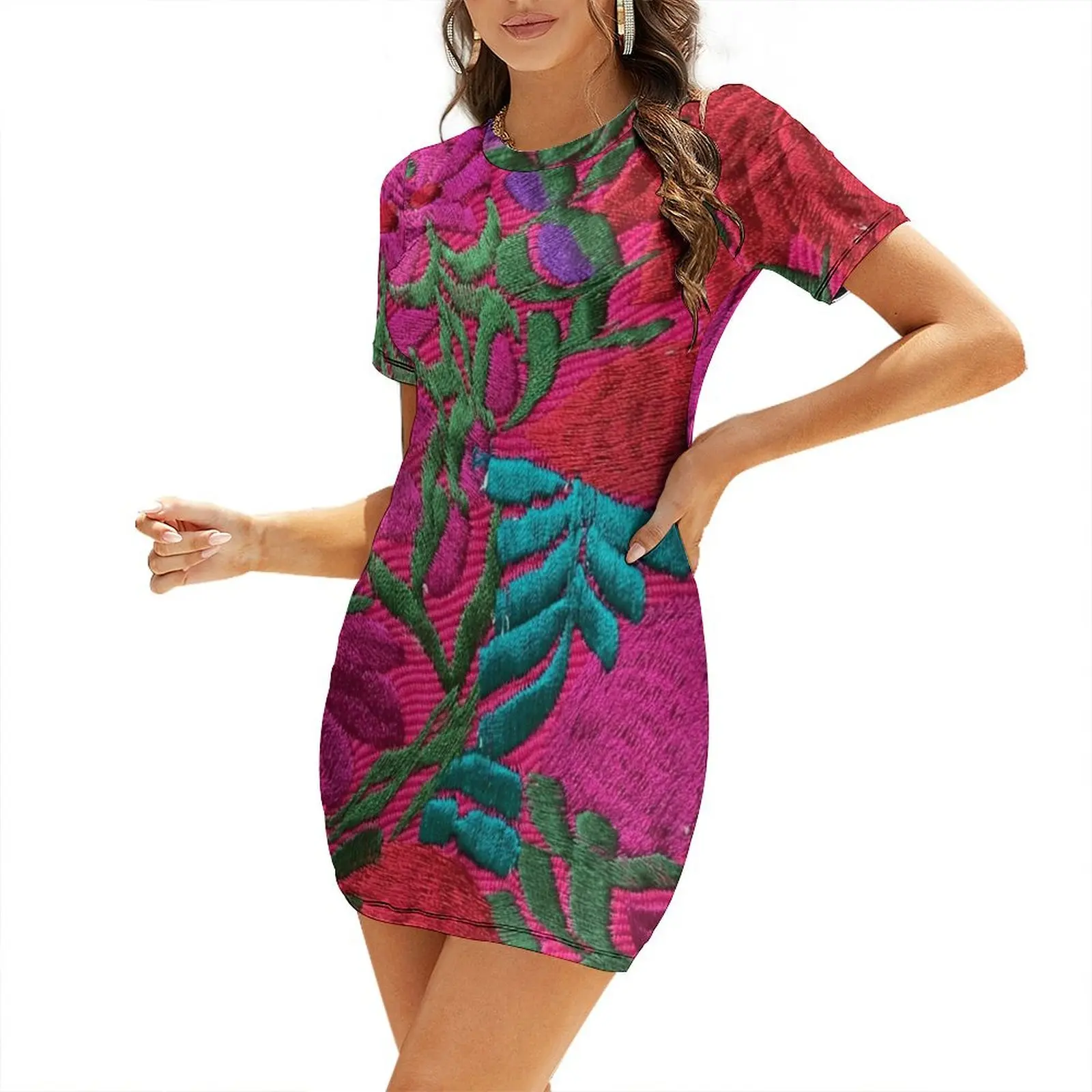 

Mexican Embroidered Short Sleeved Dress luxury evening dresses 2025 summer dress daily women formal occasion dresses