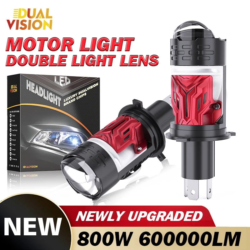 

H4 Bi Mini LED Projector Lens Car Bulb EMC Auto Headlight Turbo Lamps Canbus Plug and Play Dual Motorcycle High Low Beam 12V 24V