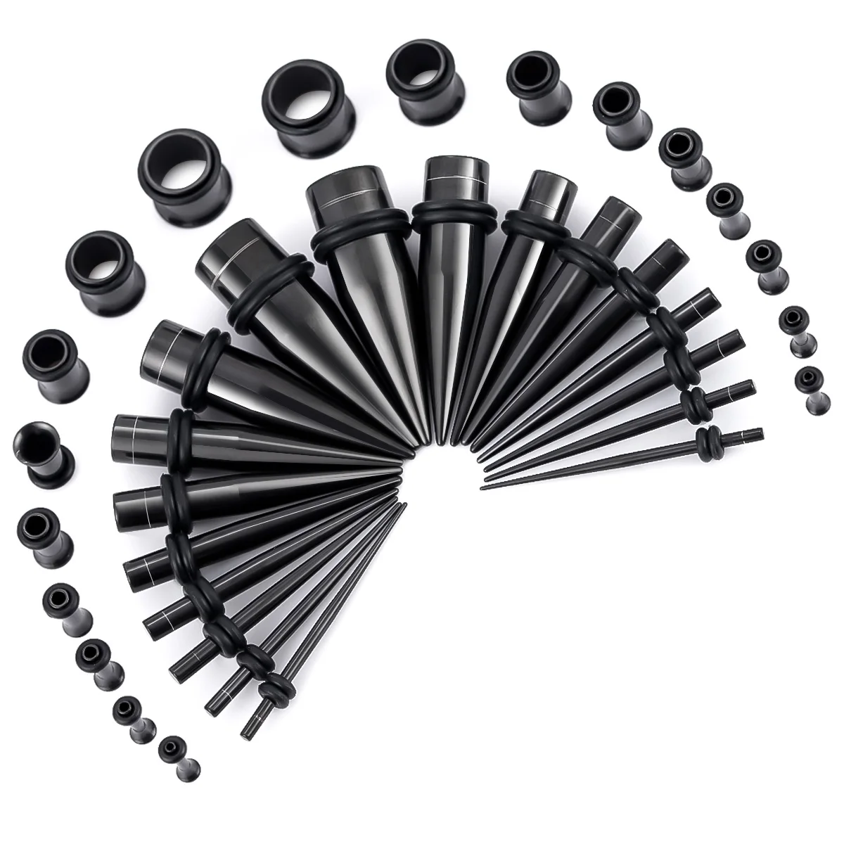 

Оптовая цена, технические туннели для ушей, заглушки, калибр, расширитель сережек, растяжки, украшения для пирсинга тела 1,6-10 мм, 90 шт.