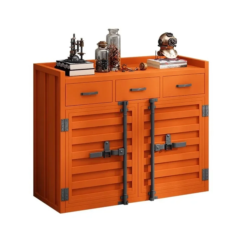 

Industrial style container wrought iron tea cabinet, restaurant hotel storage locker