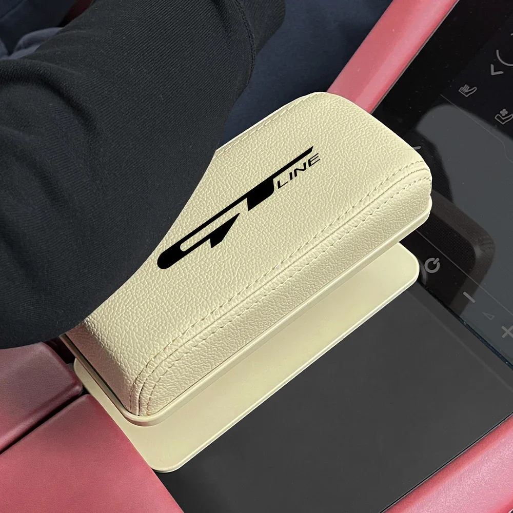 For Kia GT Line Elantra Sportage Rio Ev6 SELTOS PU Leather Car Door Ergonomic Armrests Heightening Pad Elbow Rest Support