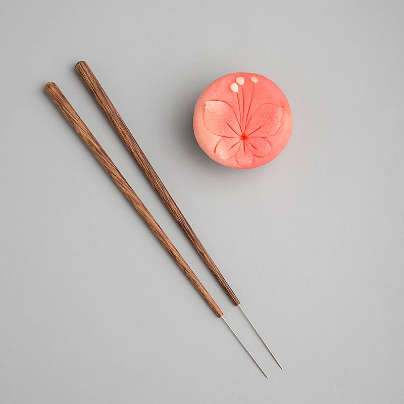 1pair Japanese wagashi Chrysanthemum fine work needle fine work chopsticks wagashi fruit cutting special tool