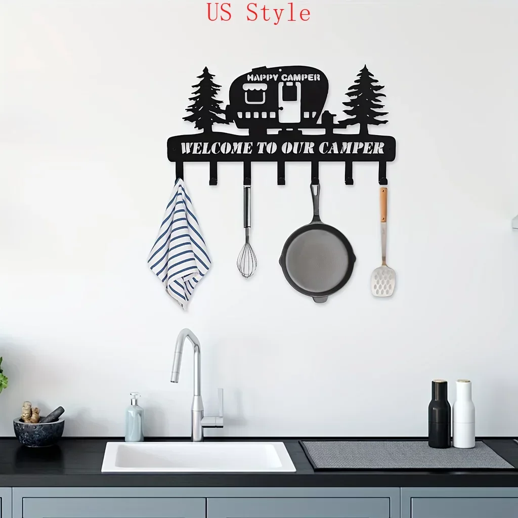 

Multi-Purpose HAPPY Keys Hooks Organizing Keys Clothes Towels Decorative Hooks Wall Hanging Coat Hanger Keys Holder Garden Home