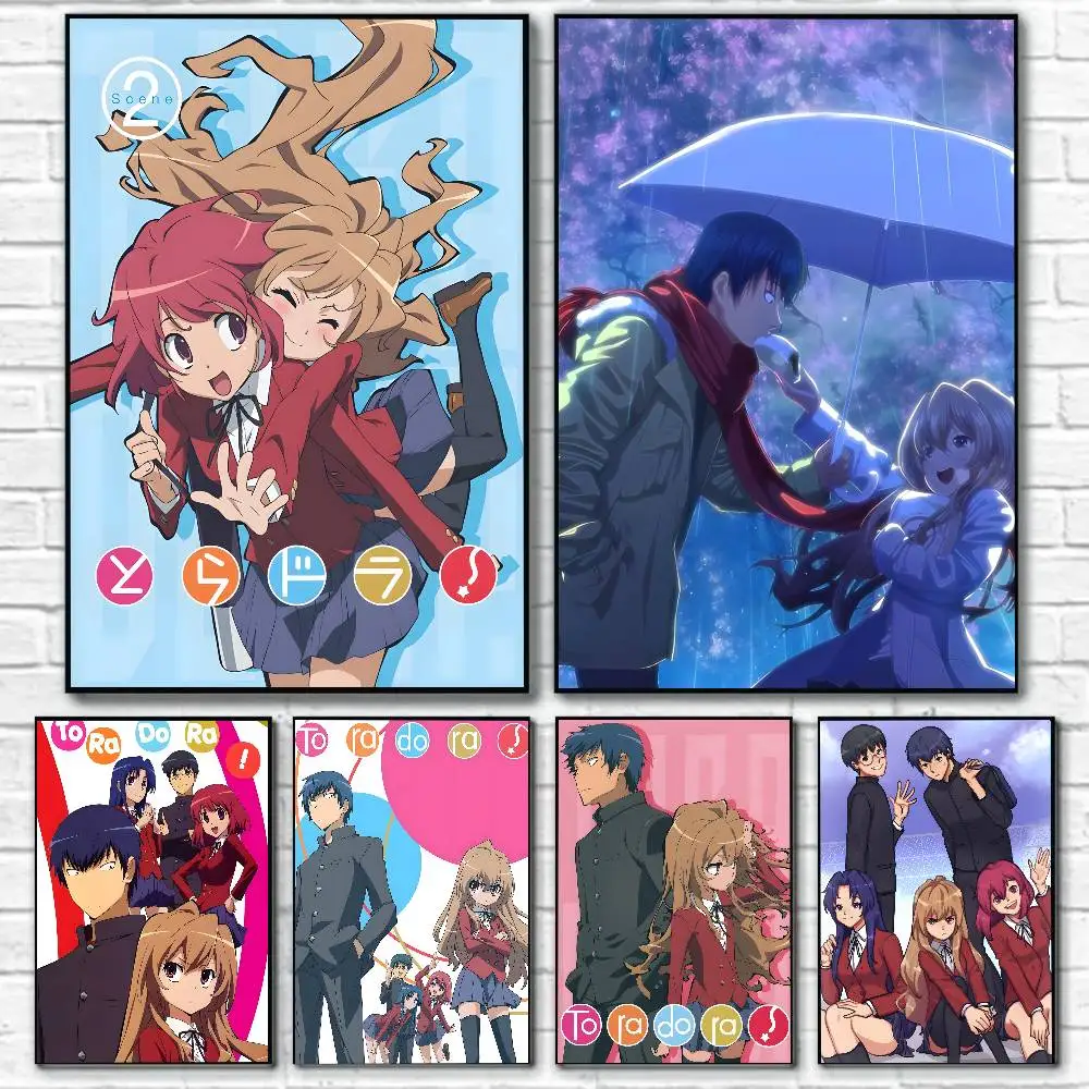 Póster de Anime t-toradora, pintura en lienzo, póster con impresiones, decoración para el hogar, dormitorio, sala de estar, regalo