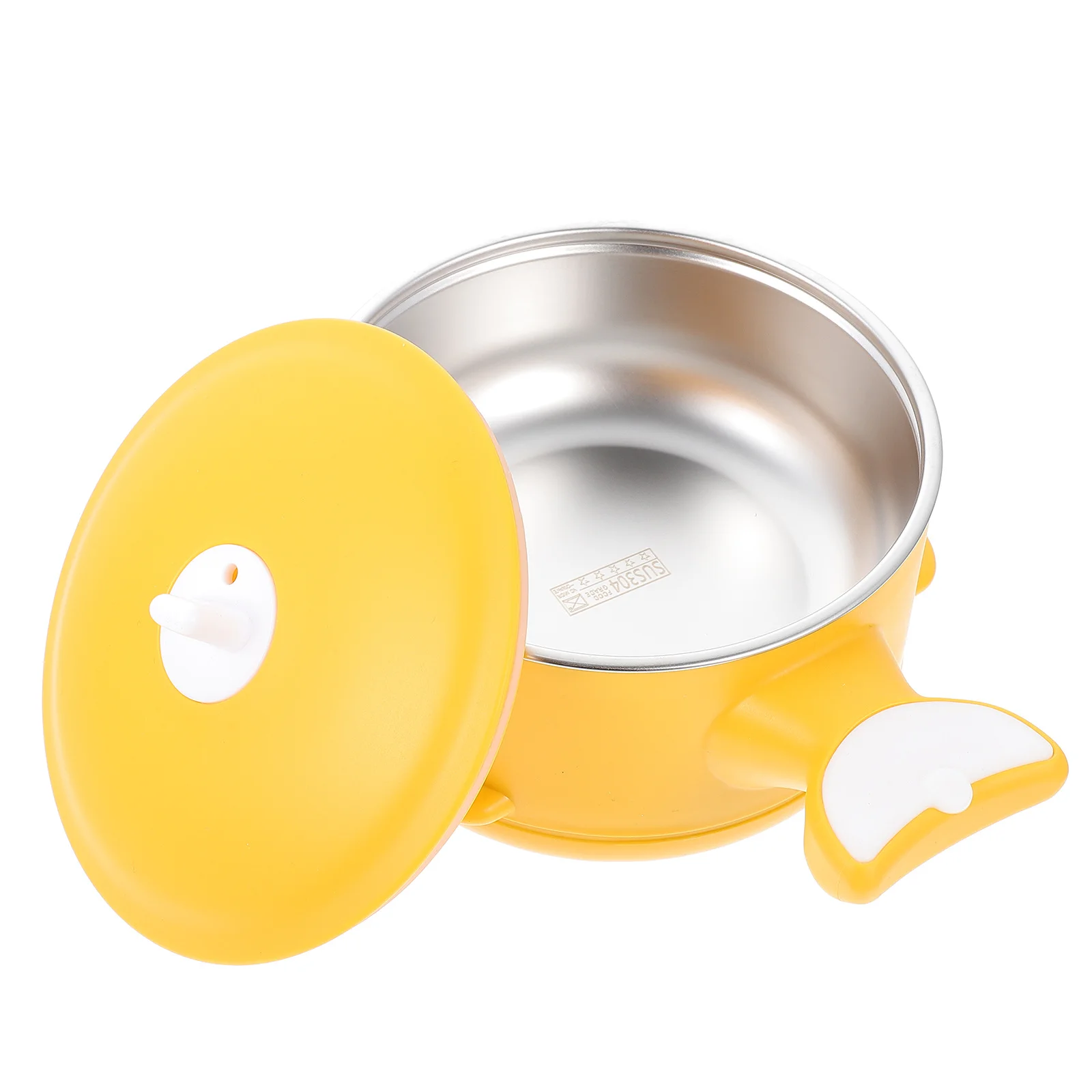 ベビー用火傷防止ボウル ステンレス鋼製 断熱 吸盤デザイン ポータブル 軽量 持ちやすい 吸盤ボウル