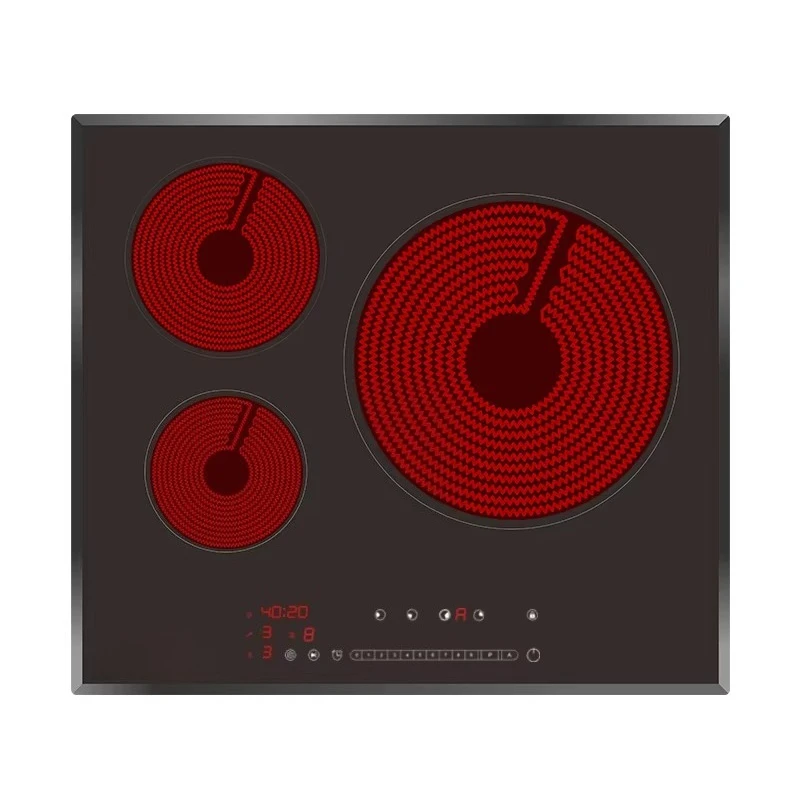 Ceramic Glass Hob Cooking Appliance 3 Burner Built in Electric Ceramic Cooktop