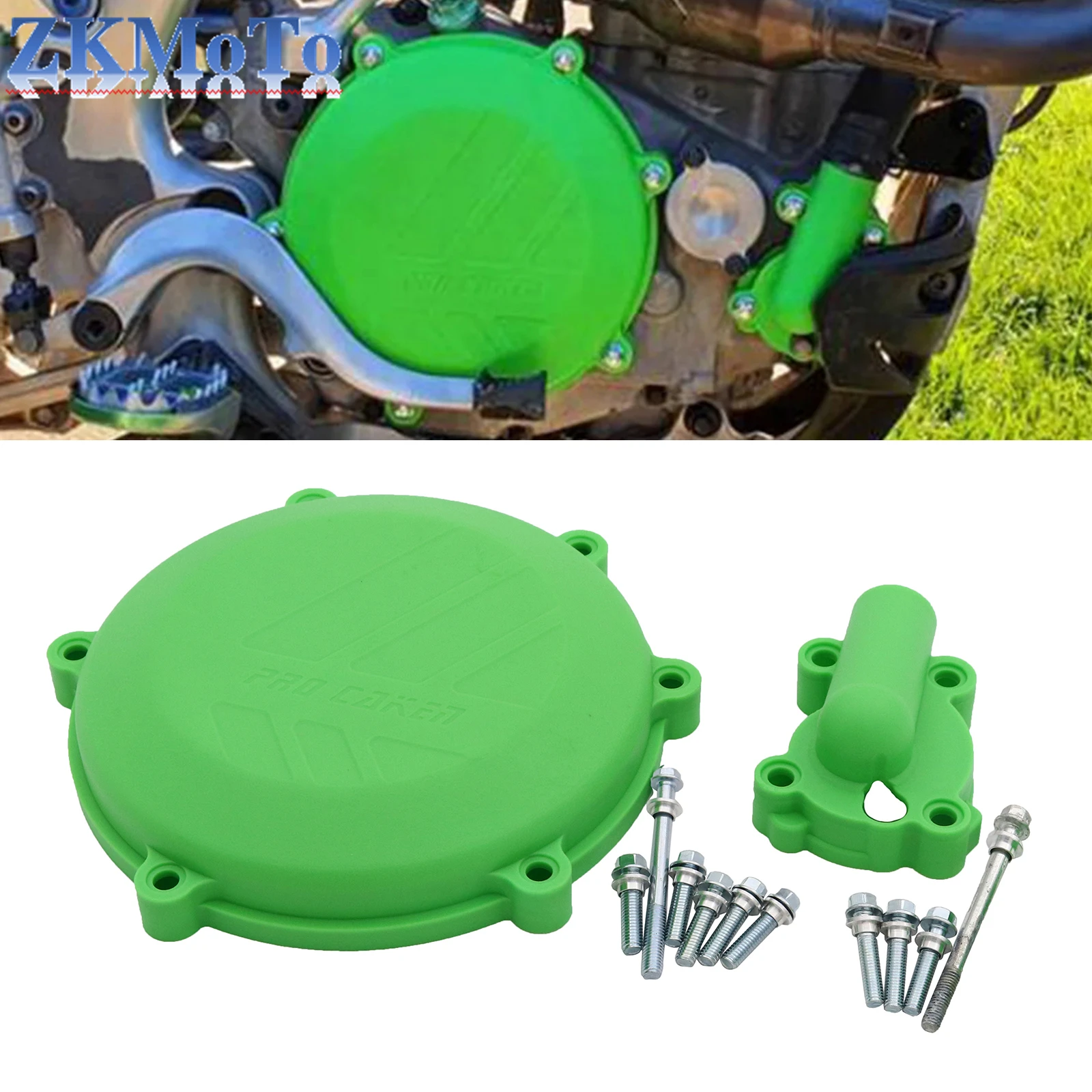 Motocross Plastic Protector Clutch Guard Water Pump Cover For Kawasaki KX450F 2016 2017 2018 KX 450F Dirt Bike Universal Parts