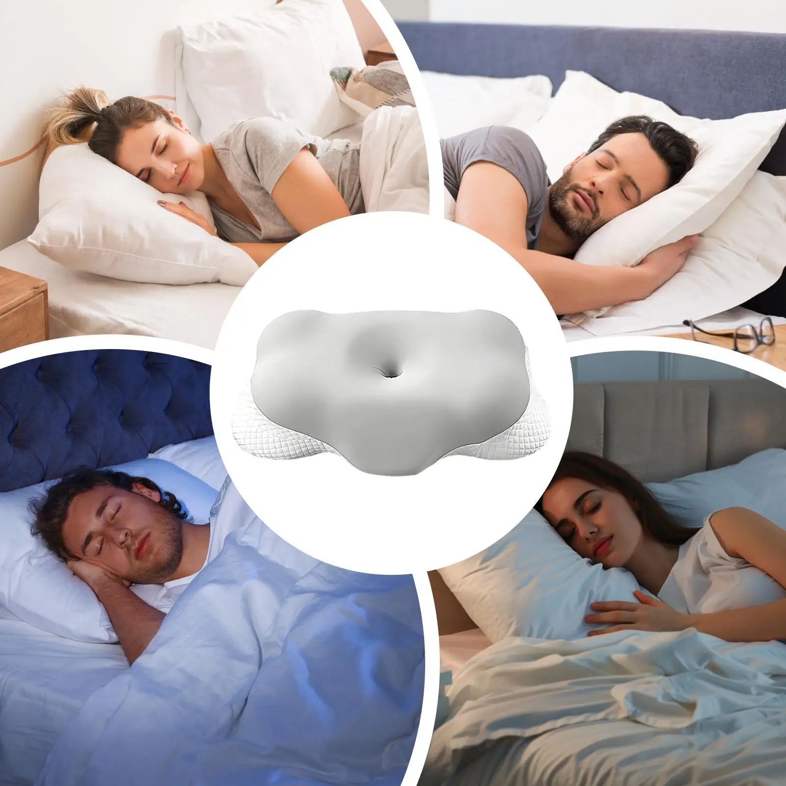

Cervical Pillow For Sleeping Memory Foam Sleeping Supplies Slow Rebound Neck Pillow For Office Drivers Students Elderly Sports