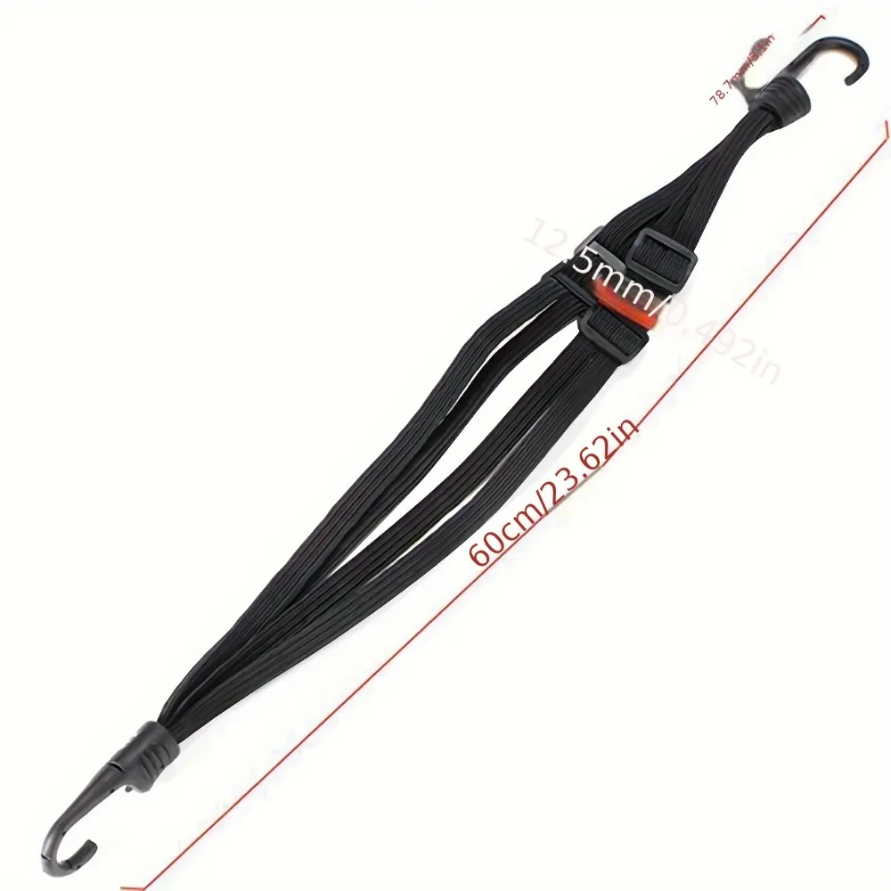 4-in-1 Multifunctional High-elasticity Strap With Hook Adjustable Motorcycle Electric Bicycle Helmet Rear Box Seat Fixed Strap