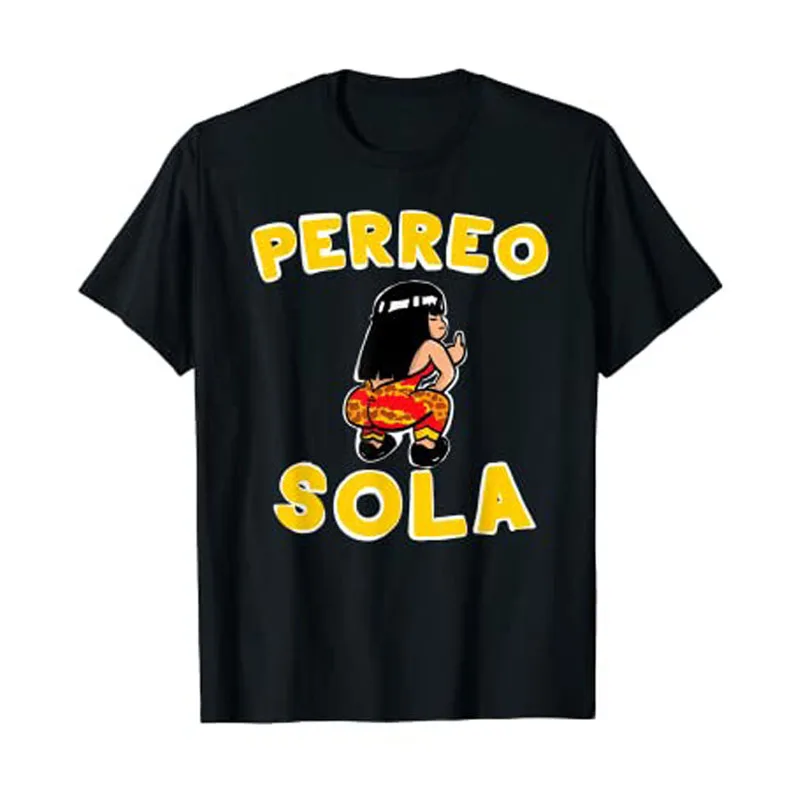 Bad Trap Perreo Bunny Sola Dembow Cartoon T-Shirt Aesthetic Clothes Graphic Tee Casual Tops Women Clothing Short Sleeve Blouses