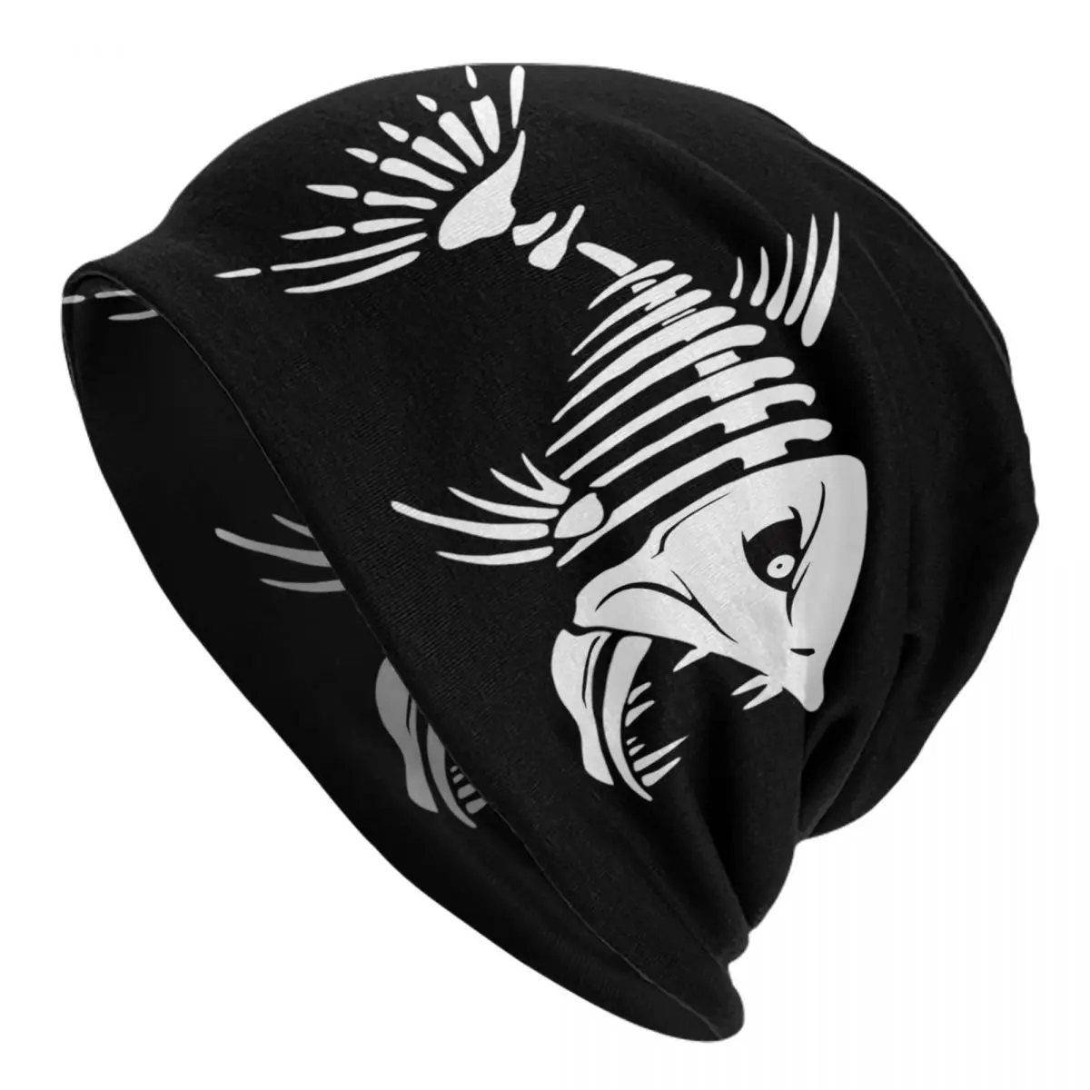 Fish Bone Fishing Skeleton Skullies Beanies Caps For Men Women Unisex Cool Winter Warm Knit Hat Adult Bonnet Hats