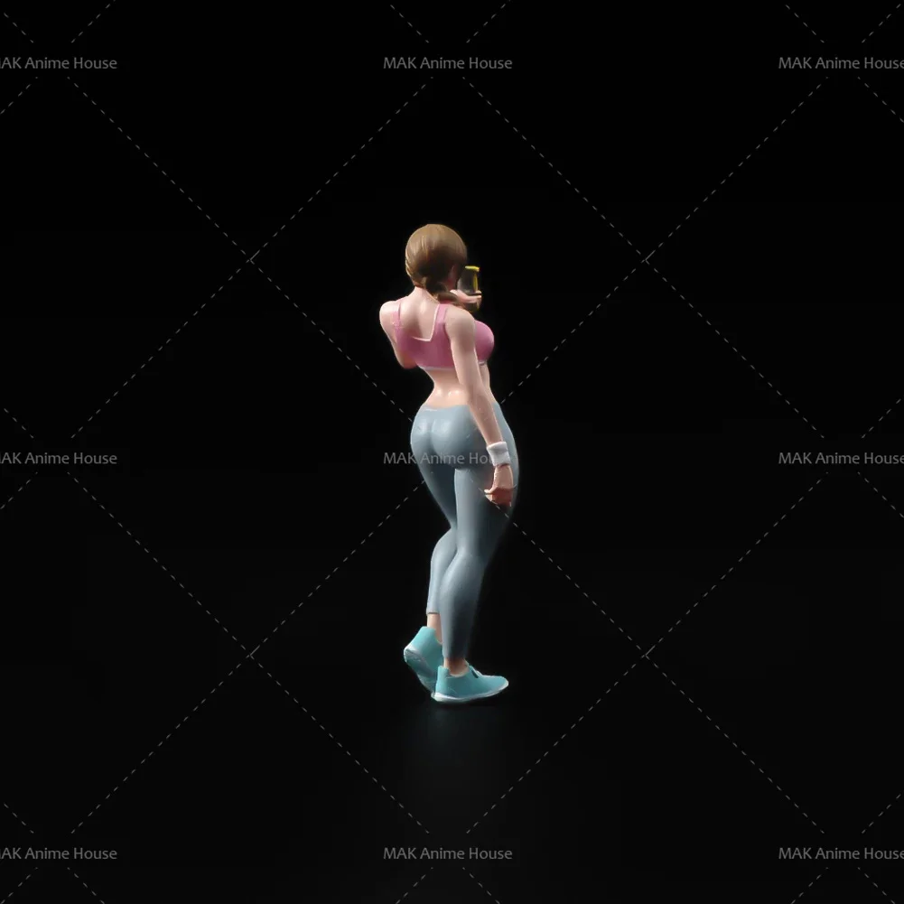 Miniaturas 1/64 1/43, traje de baño Sexy arrodillado, figura de belleza, modelo de muñeca, escena de fotografía pintada, decoración, juguetes para coche