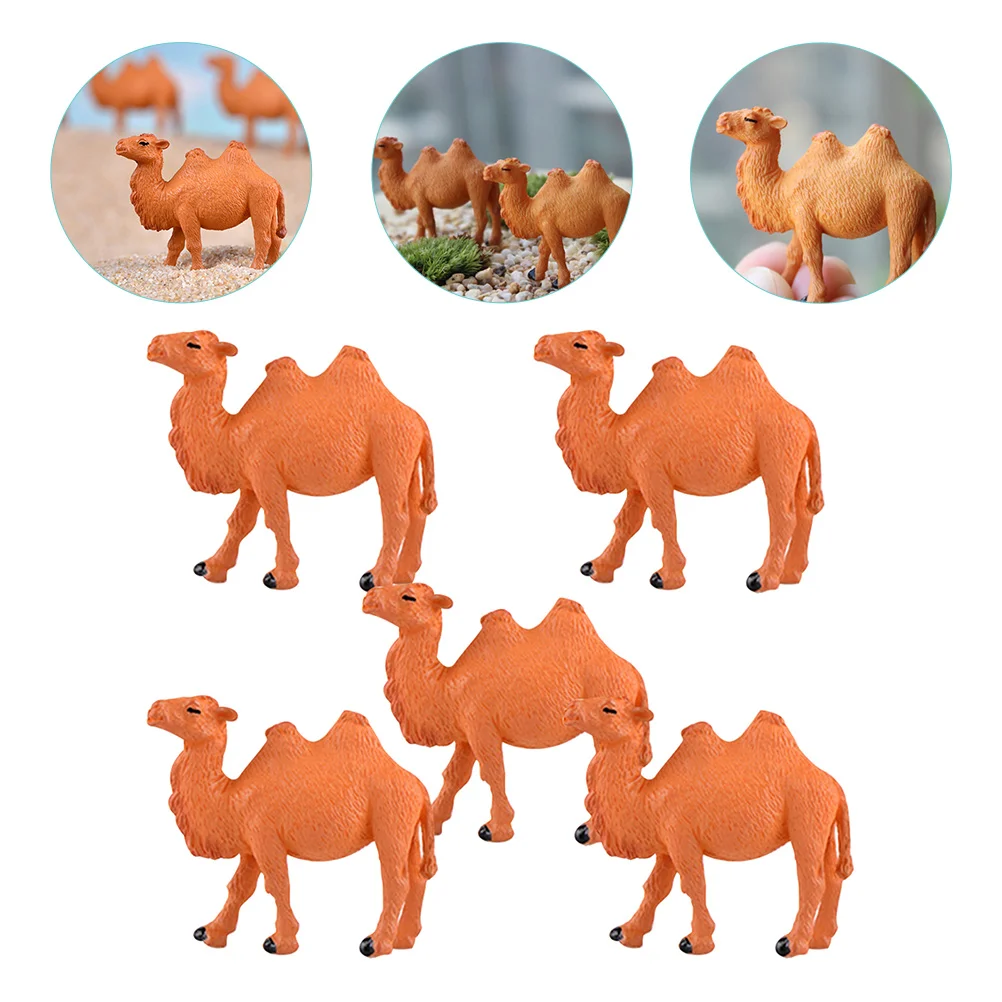 5 Pcs Camel Statue Desktop Statues Camels Figures Toy Mini Decoration Adorn Resin Ornament