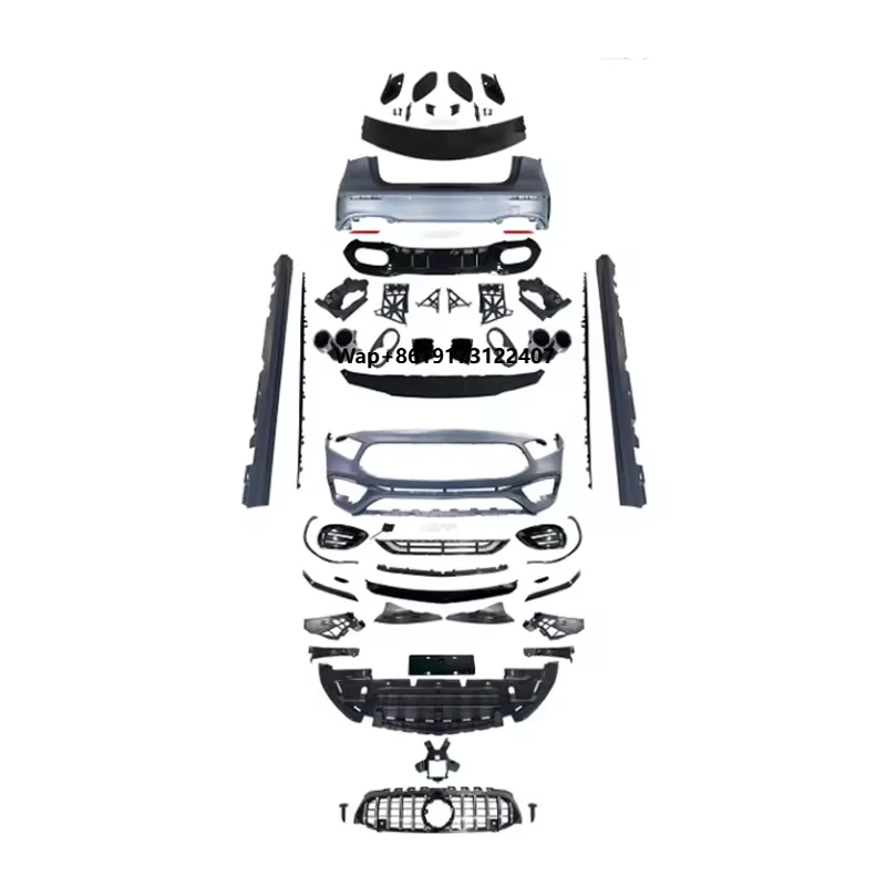 

2019 W177 A45 Hatchback Car Full Body Kit Front Bumper Rear Bumper Side Skirts Roof Spoiler Kit PP Bodykit