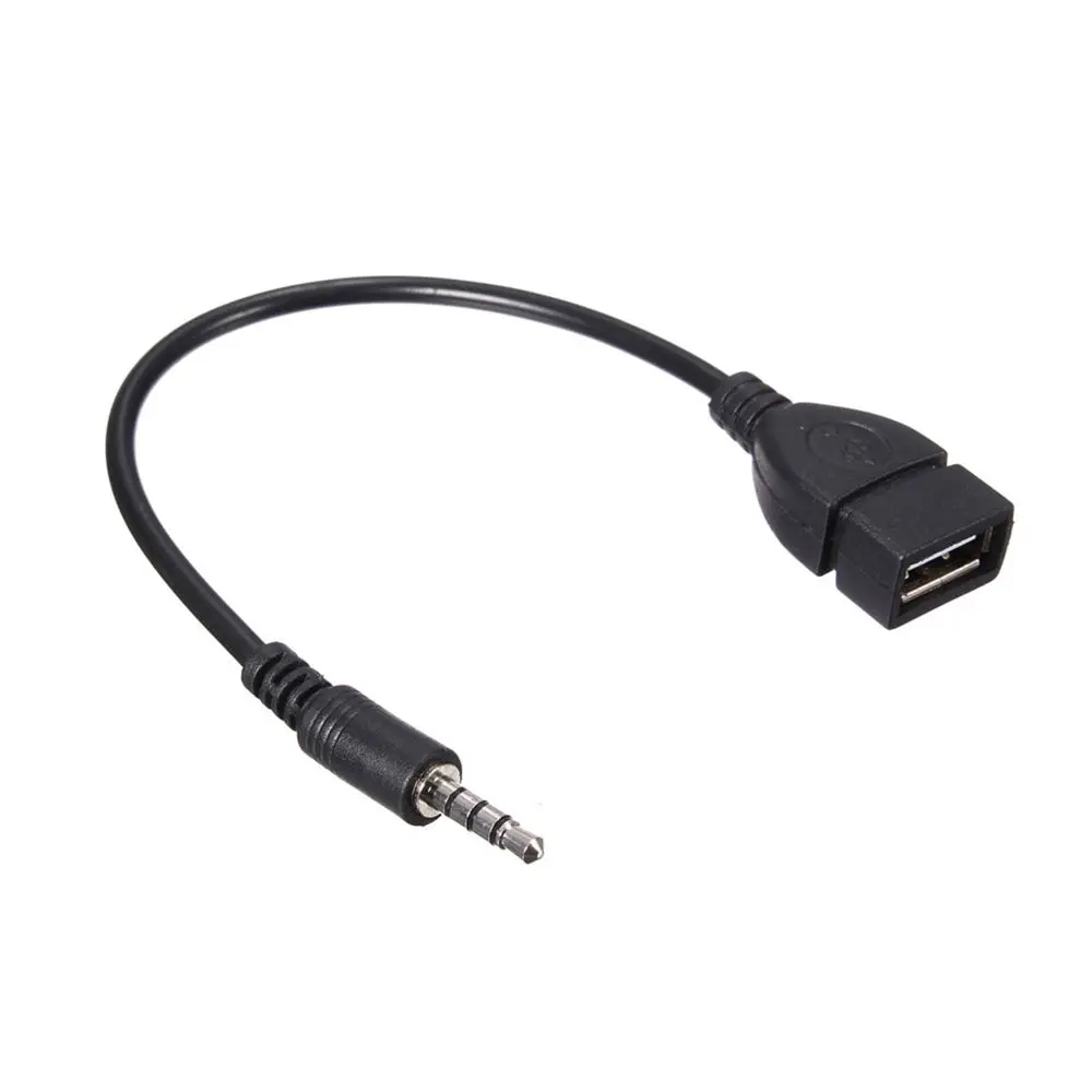 

12V 20cm 3.5mm Male Jack Cable Type A USB 2.0 Female for Car MP3 AUX Extension Audio Adapters 3.5mm To USB 2.0