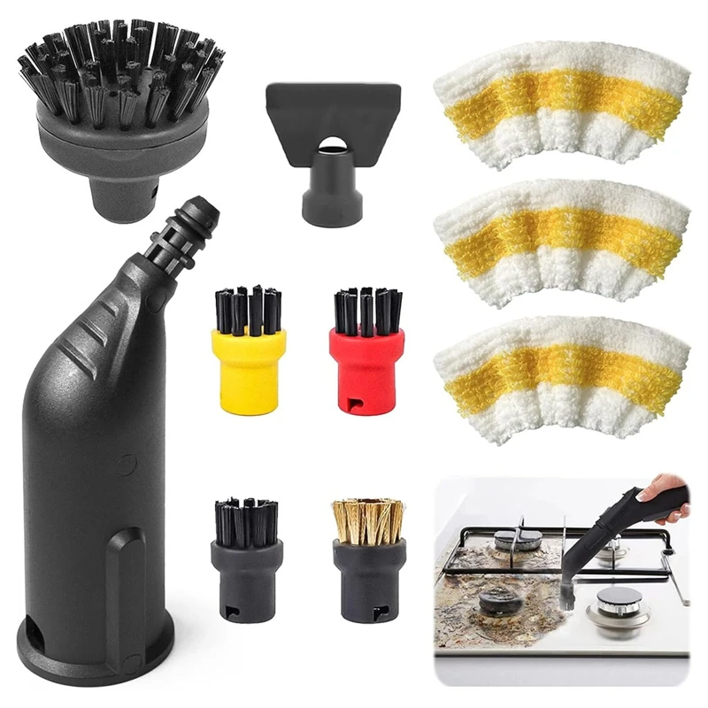 Steam Cleaner Accessories For Karcher Easyfix SC1 SC2 SC3 SC4 SC5 Accessories Round Brush Set Nozzle Round Brushes Brush