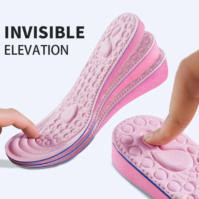 1pair Upgrade Invisible Height Increase Insoles EVA Memory Foam Shoes Sole Pad Breathable Comfortable For Men Women Feet Care view 6