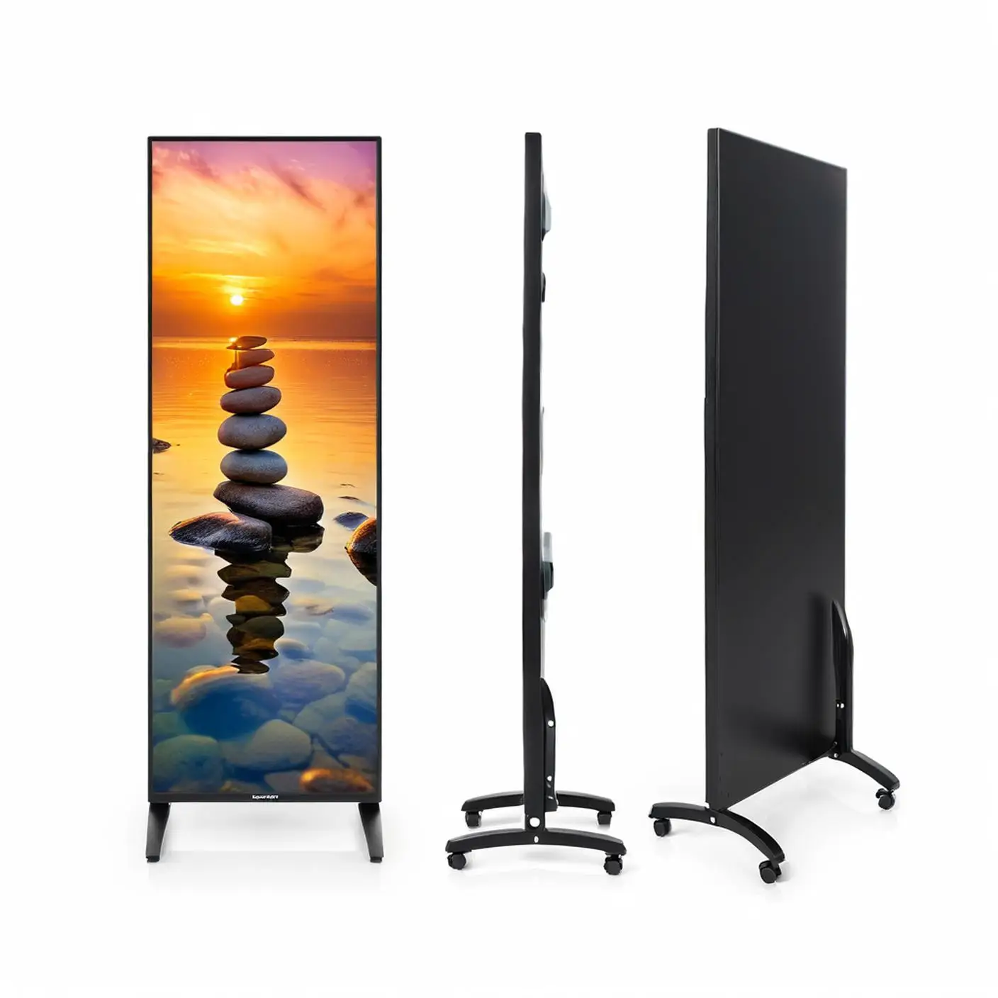 Digital Outdoor Advertisement Display Folding Vertical Floor Stand Advertising Machine Digital Poster Screen