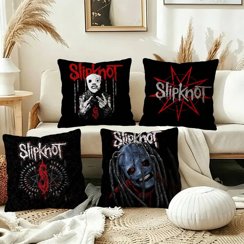 Slipknot Heavy Metal Band Pillow Cover for Bedroom Room and Living Room Sofa Decorative Cushion Cover