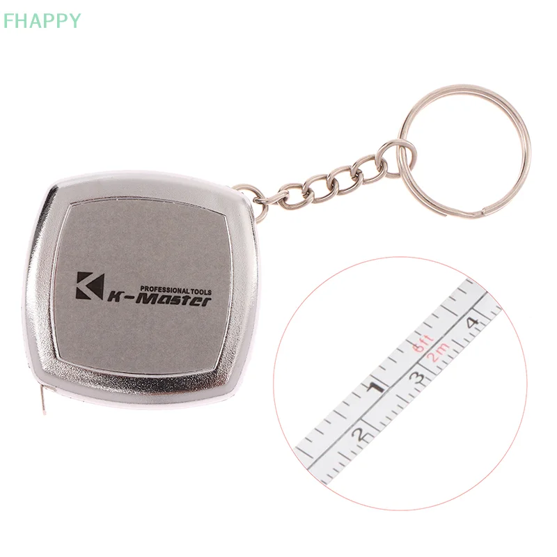 Innovative And Practical 2 Meters Pocket Portable Gift Compact Carry Around Cute Mini Steel Tape Measure Key Ring Hand Tool