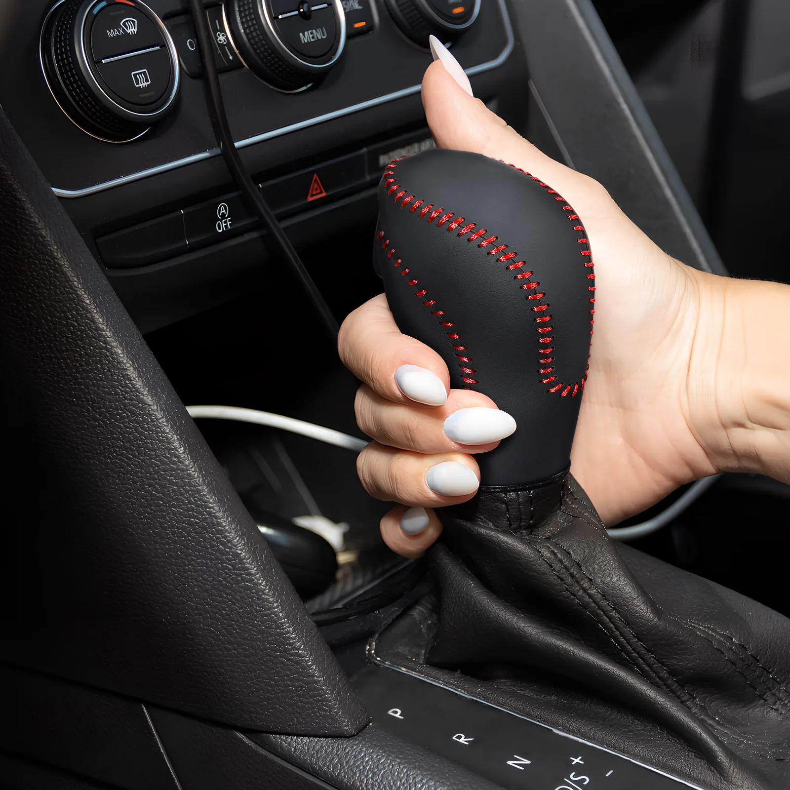 

Universal Shift Knob Cover Car Gear Shifter Handle Protector Non-Slip Comfortable Durable Interior Decoration Accessory
