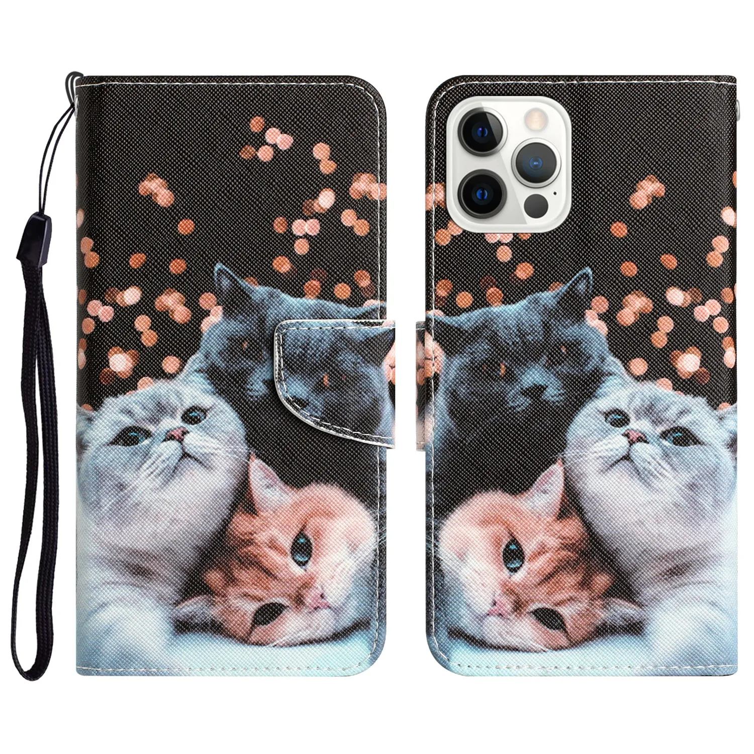 Leather Flip Phone Case For Xiaomi Redmi 9 9A 9C 9T Redmi Note 9 Pro Max 9T Cat Butterfly Painted Wallet Card Holder Book Cover