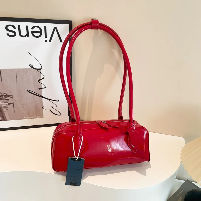 

Top Quality Luxury Brand Purses and Handbags Designer Patent Leather Shoulder Bags for Women Fashion Underarm Sac A Main New