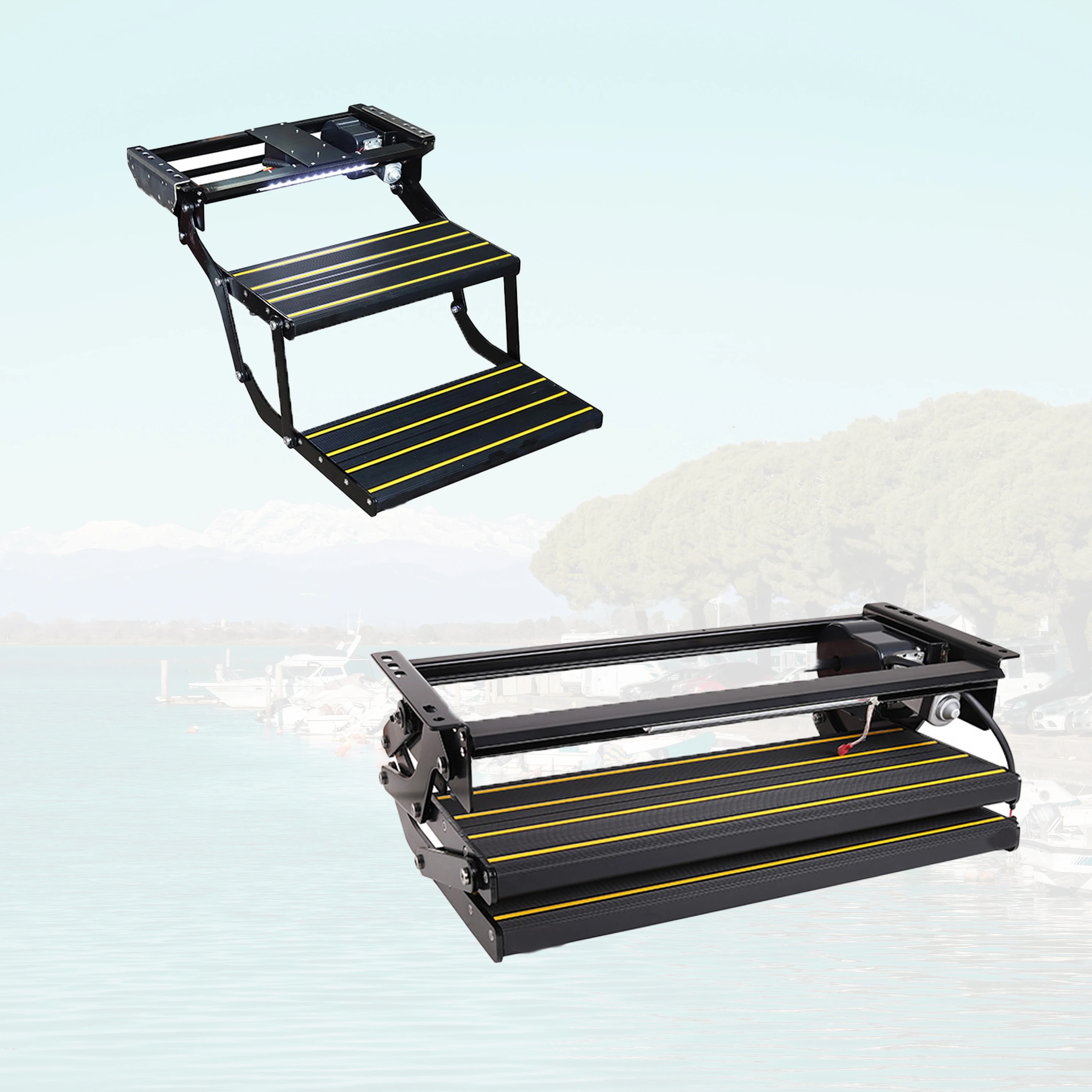 

Promotional High Quality Long Duration Time RV Auto Double Step For Different Types Of Caravans