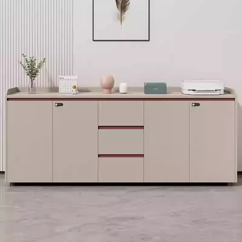 

Low Cabinet Storage File Wooden Office Drawer Cabinet Storage Drawer Lock Tea Office Side Cabinet Storage