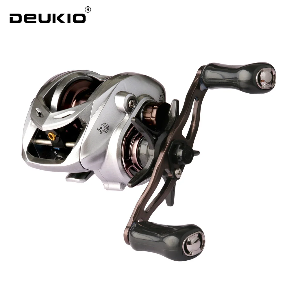 DEUKIO New Chinese Dragon Baitcasting Reel 6.3:1 Carbon Fiber  8KG MAX Drag Power Brake Fishing Reels Baitcaster