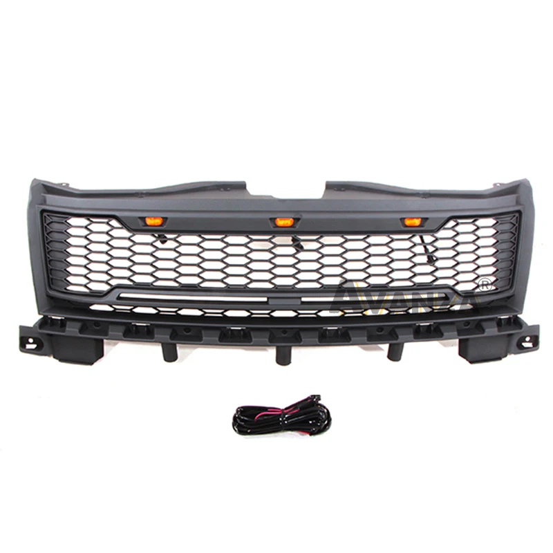 Auto Parts Grill With Led Lights Front Bumper Grille Modification Accessories Decoration Fit For Ford Edge 2007-2011