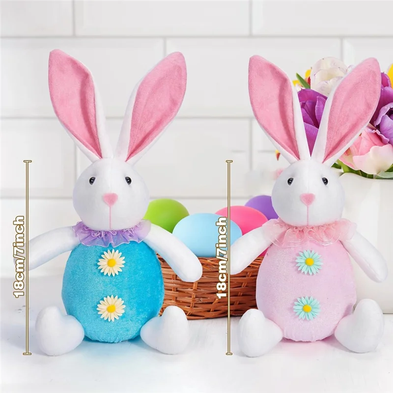 Easter Bunny Decorations Easter Gnomes LED Easter Decor  Spring Decorations For Home Handmade Swedish Tomte Doll 2Piece-Y41A