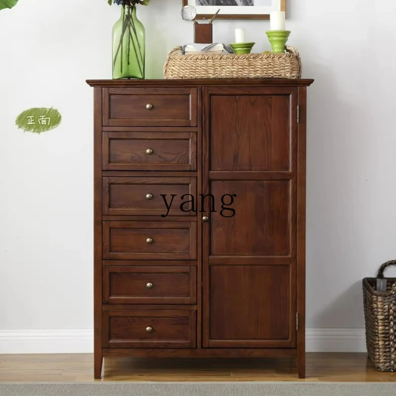 

LTT American solid wood chest simple bedroom chest of drawers multi-functional storage locker