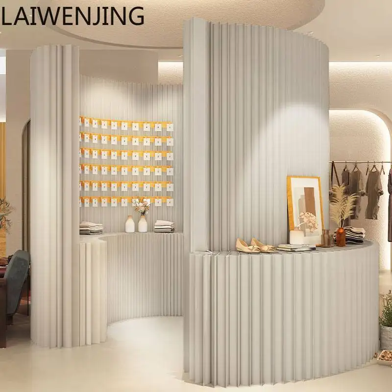 

MJY multi-layer booth paper wall partition luminous booth wall screen foldable