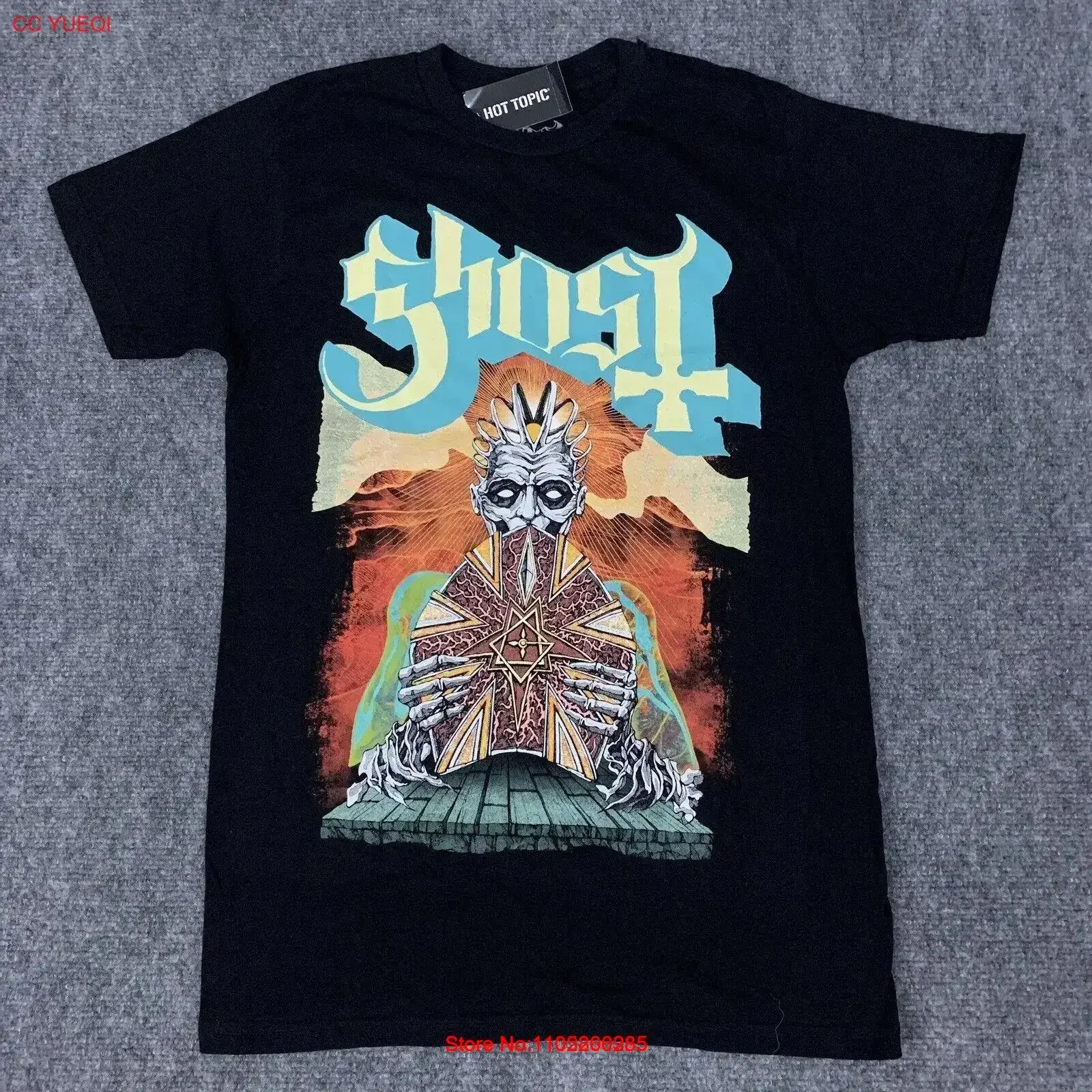 Ghost Band T Shirt Size Small Seven Inches Of Satanic Panic New With Tags vintage Washed homme Soft Versatile
