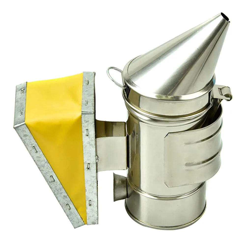 Stainless Smoker with Protective Heat Shield for Safe Beekeeping Use Ideal for Single Or Multiple Hives Bee Hive