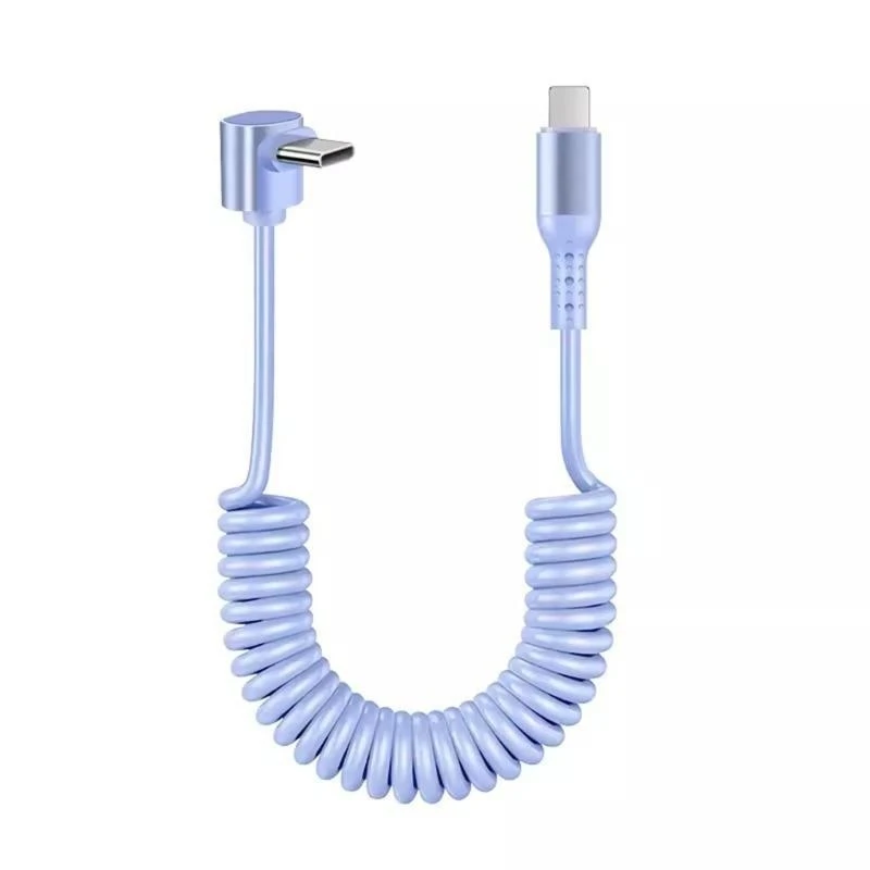 Câble USB C enroulé vers USB C PD100W Extension données rapide Conception