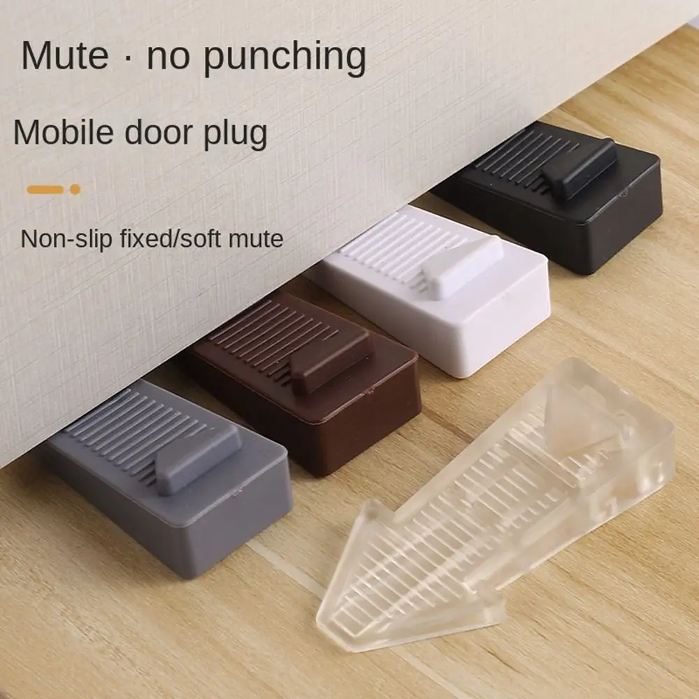 New Silicone Door Stopper Wall Protectors Anti Collision Floor Holder Fixed Doorstop Bedroom