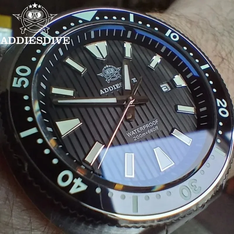 

ADDIESDIVE reloj hombre AD2507 часы для мужчин с сапфировым стеклом BGW9 супер светящиеся 20 бар водонепроницаемые кварцевые часы Relogio Masculino