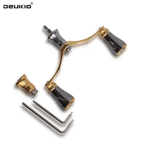 낚시 릴 액세서리 스피닝 릴 핸들 알루미늄 합금 손잡이 그립 S/D 브랜드 용 DIY 수정 된 이중 핸들