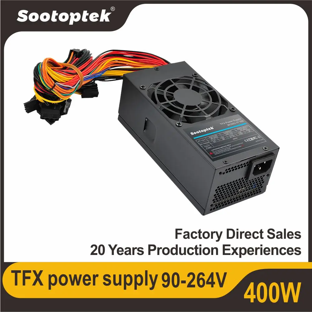 Professional TFX 400W power supply with 8cm silence fan full voltage 90-264v for TFX